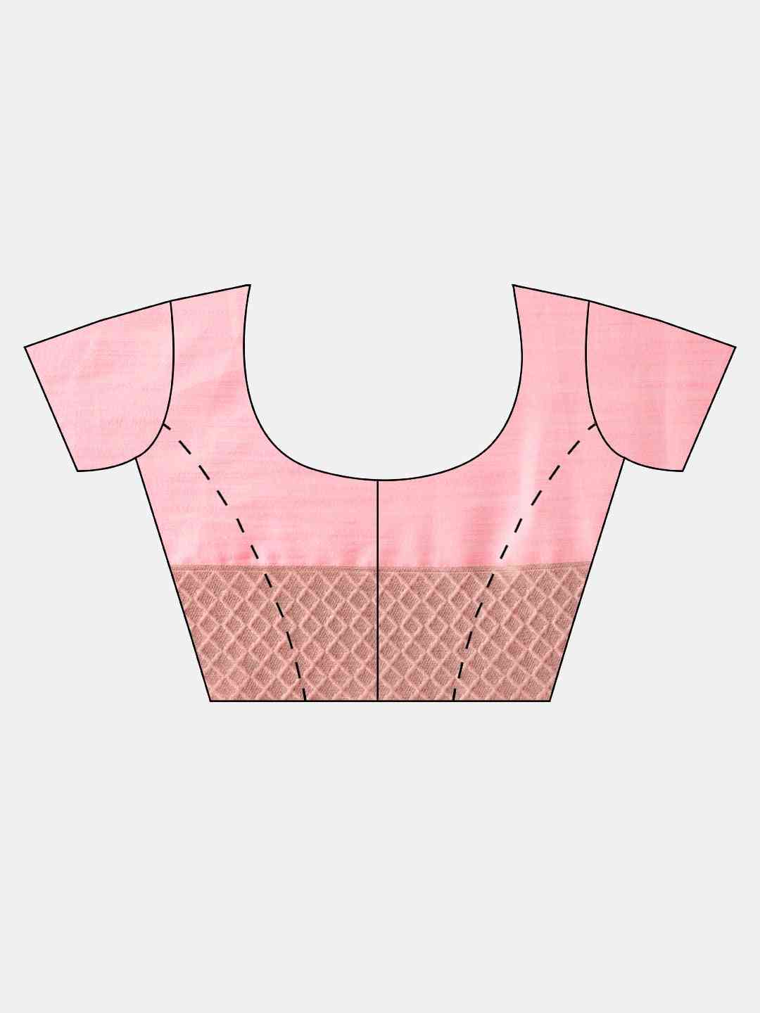 Bollywood Light Pink Colour Woven Design Cotton Saree