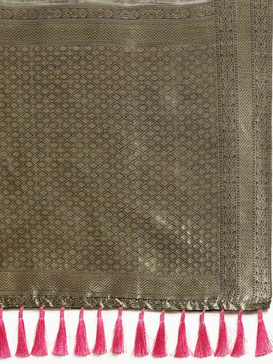 Bollywood Black Colour Woven Design Cotton Saree