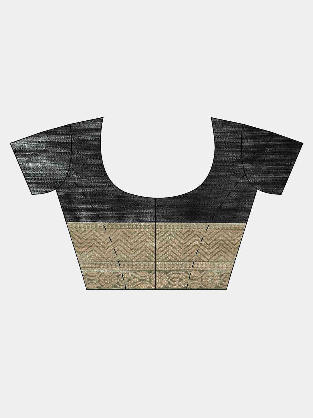 Bollywood Black Colour Woven Design Cotton Saree