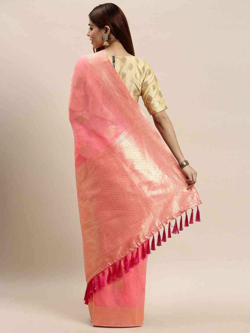 Bollywood Muvel Colour Woven Design Cotton Saree