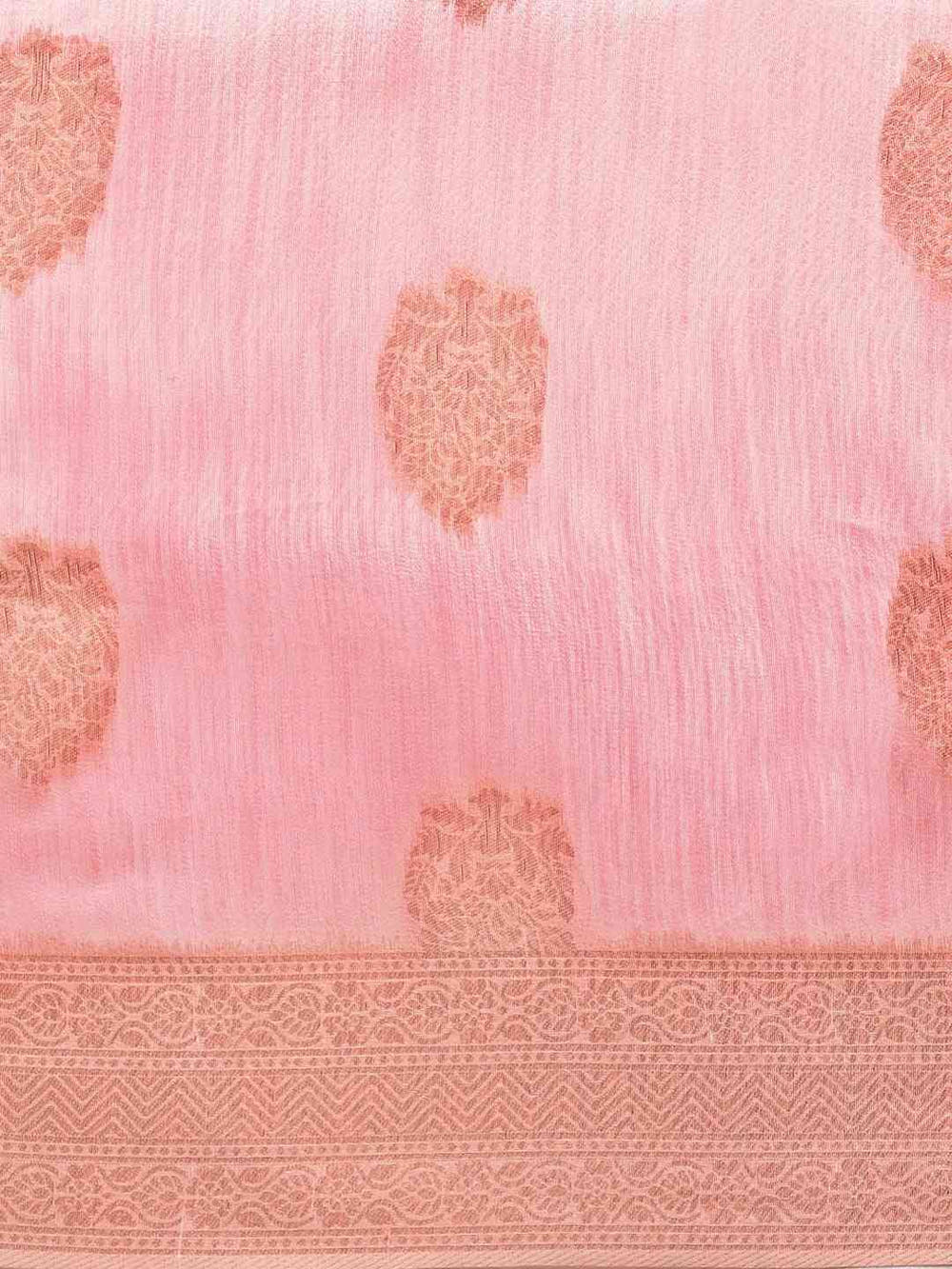 Bollywood  Light Pink Colour Woven Design Cotton Saree