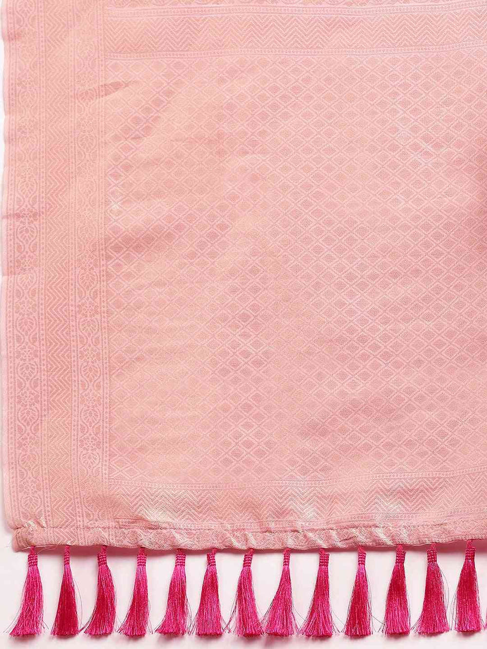 Bollywood  Light Pink Colour Woven Design Cotton Saree