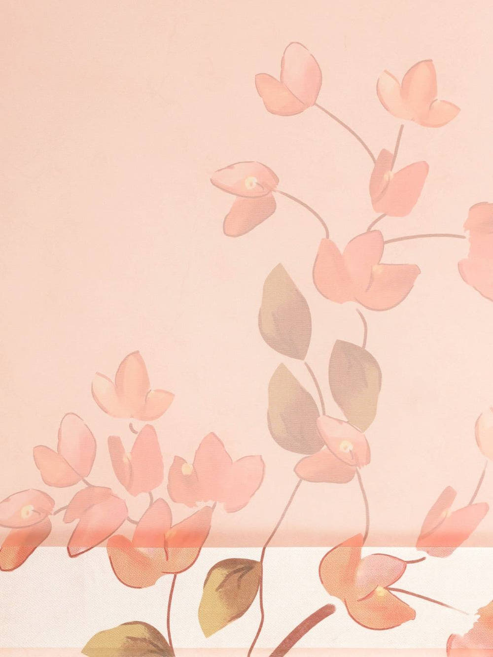 Dusty Pink Soft Organza Saree with Satin Border and Flower Digital Print