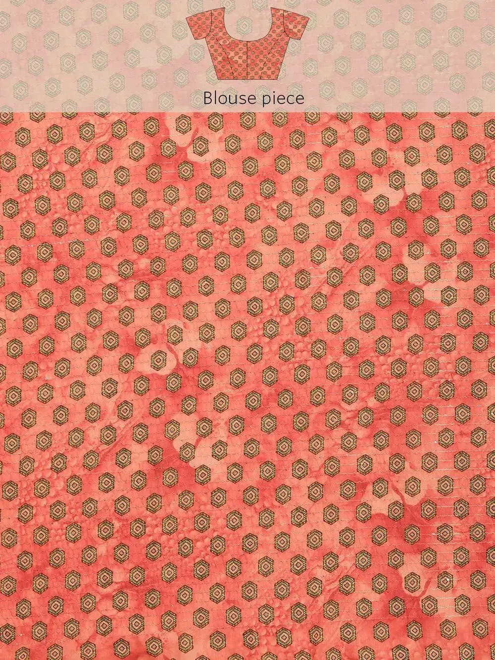 Beautiful Red Colour Mugal Printed Silk Saree