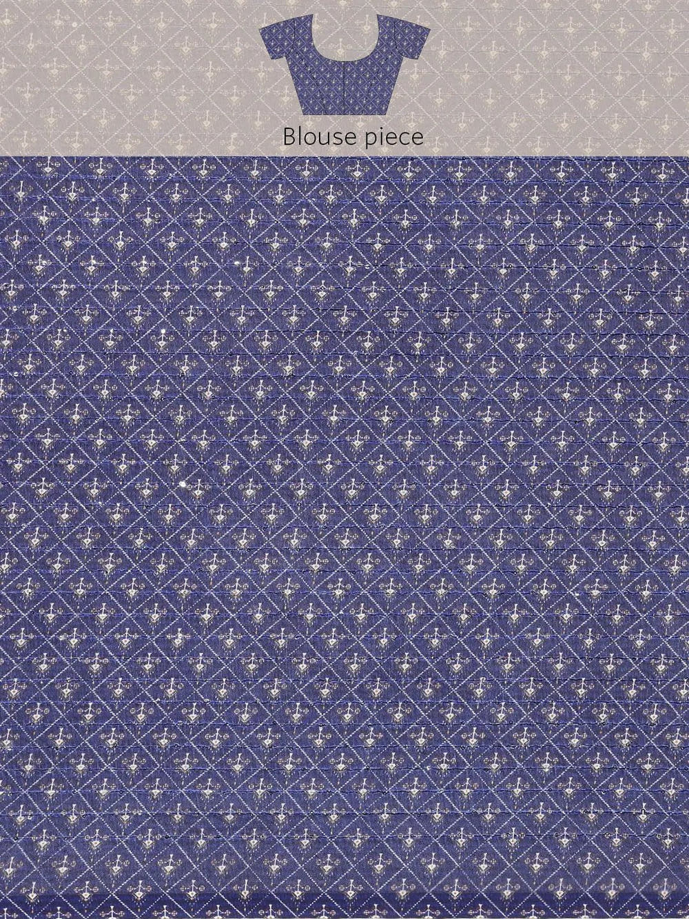Beautiful Striped Print With Sequinned Work Silk Saree