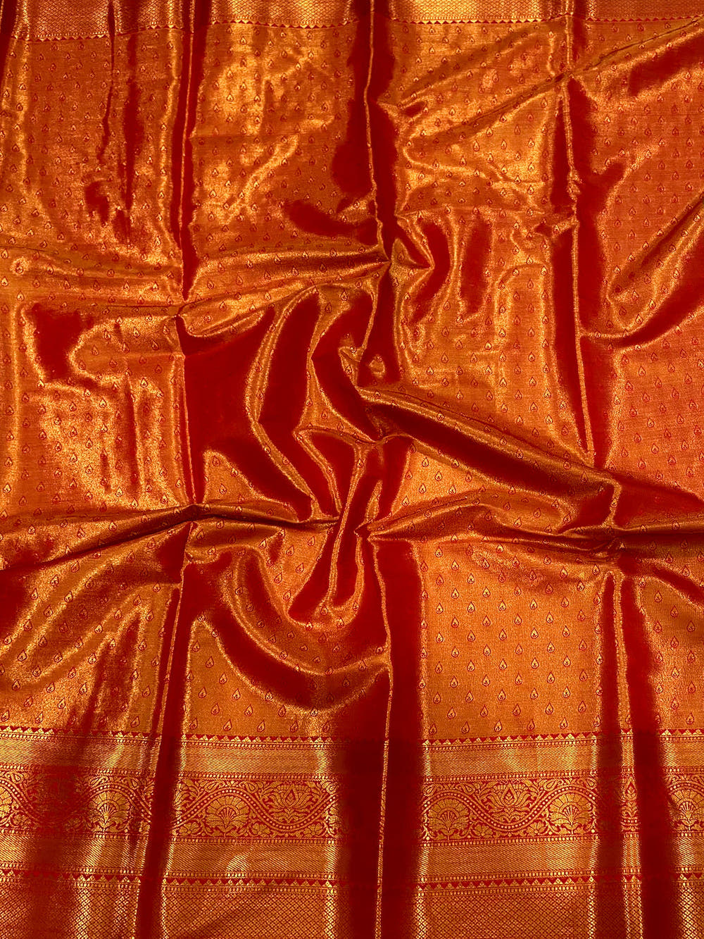 Red Dharmavaram Butterfly Silk Saree