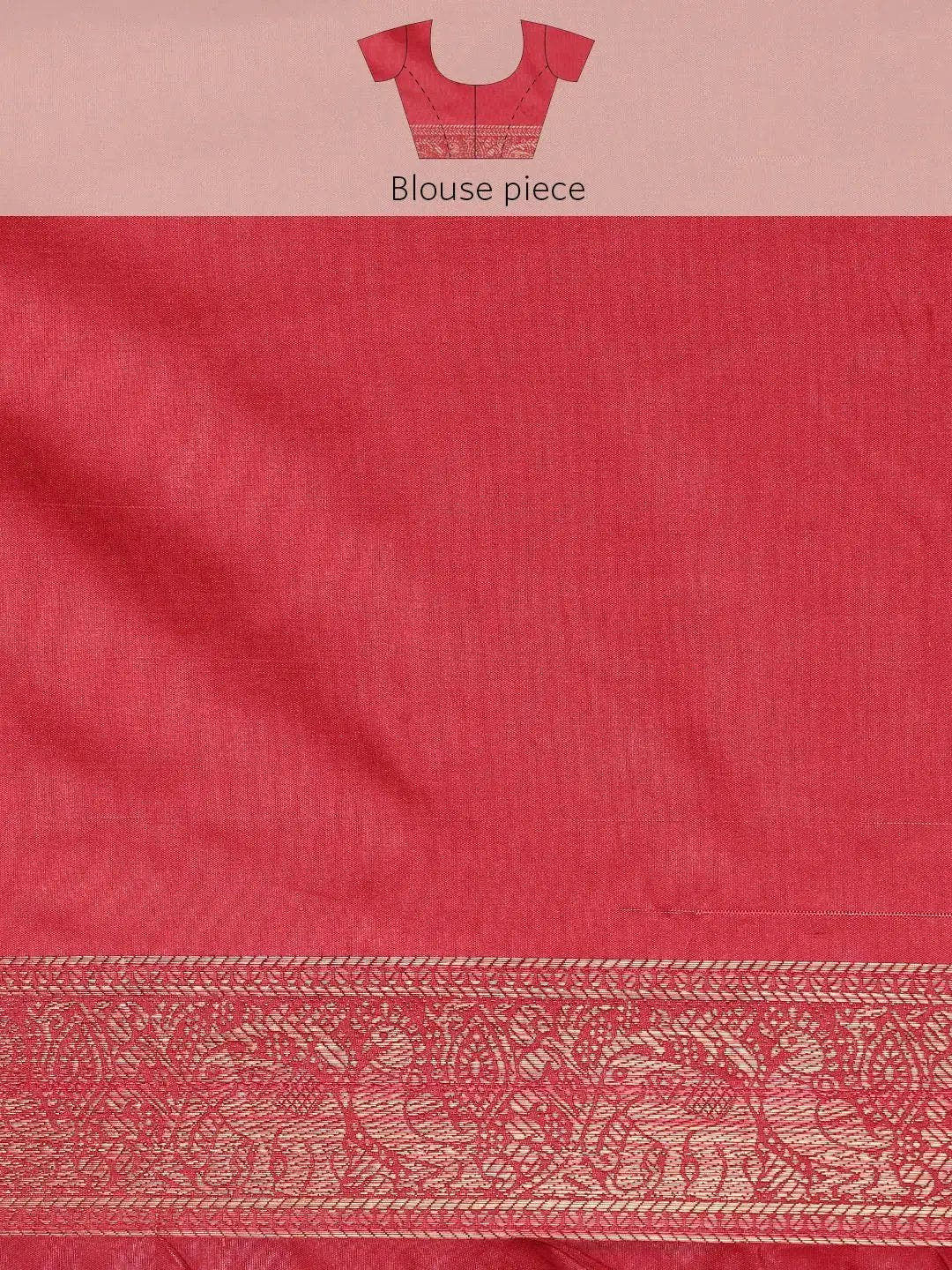 Light Pink Kalamkari Print Kanjivaram Zari Silk Saree