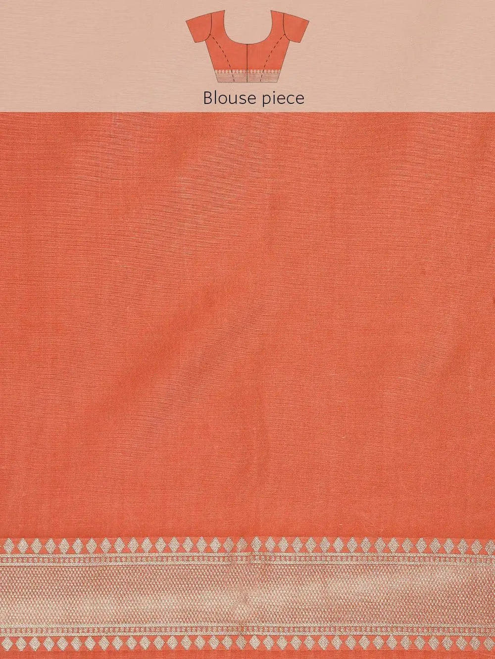 Orange Colour  Kalamkari Print Kanjivaram Zari Silk Saree