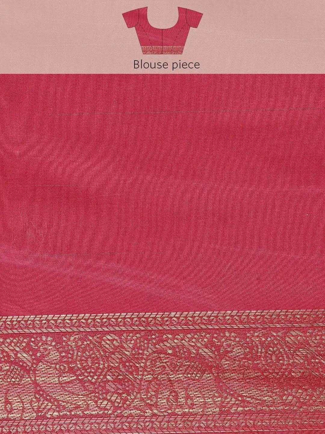 Pink Colour Kalamkari Print Kanjivaram Zari Silk Saree