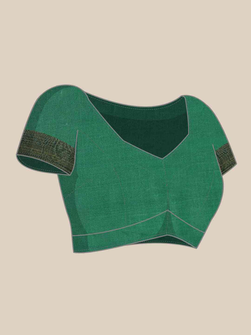 Green Colour Kalamkari Print Kanjivaram Zari Silk Saree
