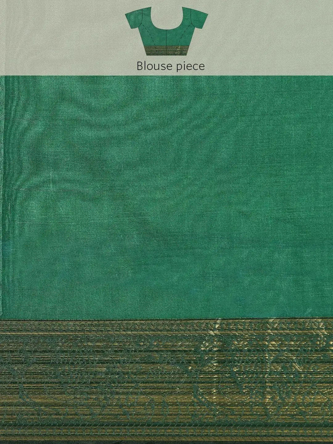 Green Colour Kalamkari Print Kanjivaram Zari Silk Saree