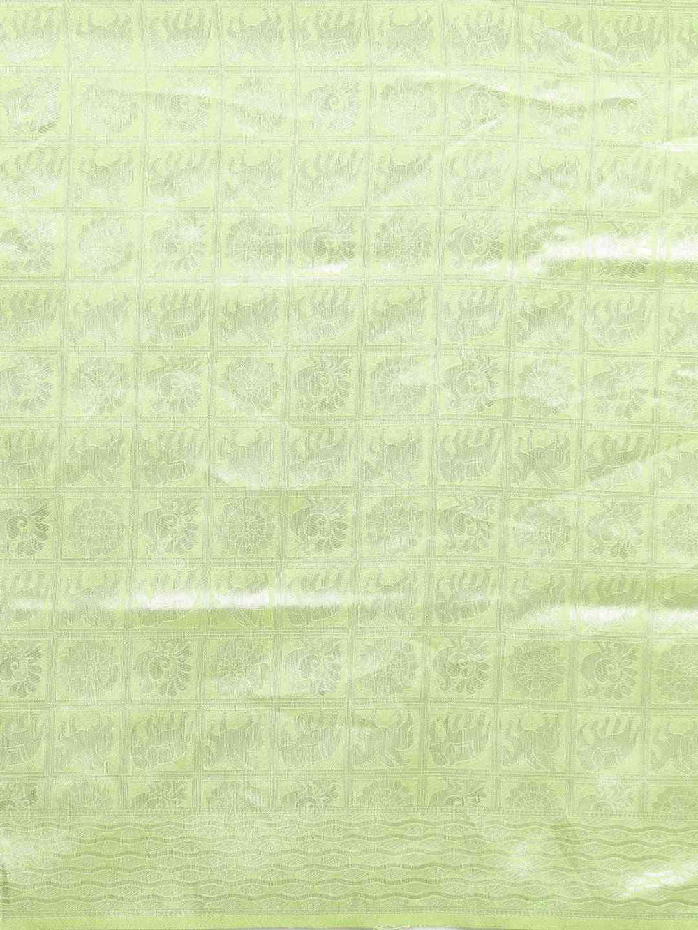 Baluchari Pista Silk Blend Woven Design  Saree
