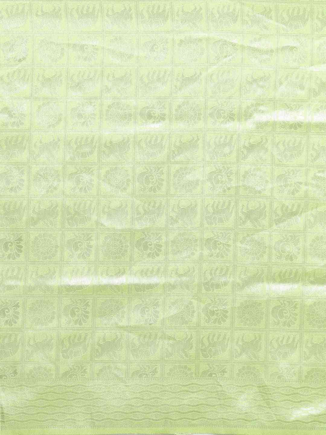 Baluchari Pista Silk Blend Woven Design  Saree