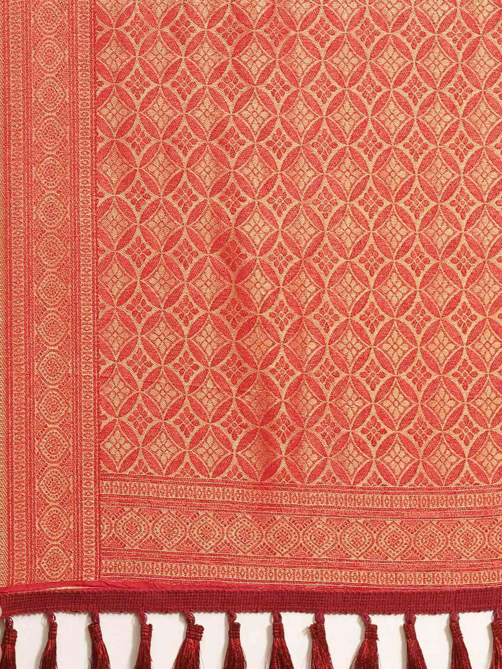 Beautiful Red Colour Woven Design Banarasi Saree