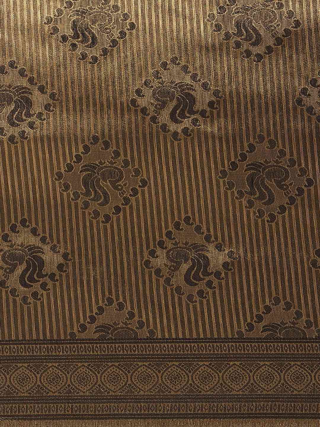 Trendy Black Colour Zari And Woven Design Banarasi Saree