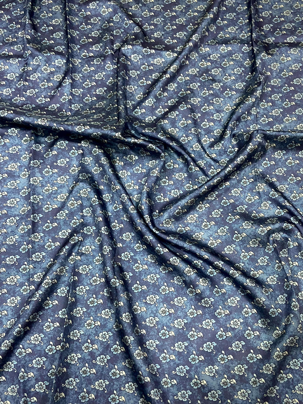 Grey Kalamkari Floral Print Gamthi Saree