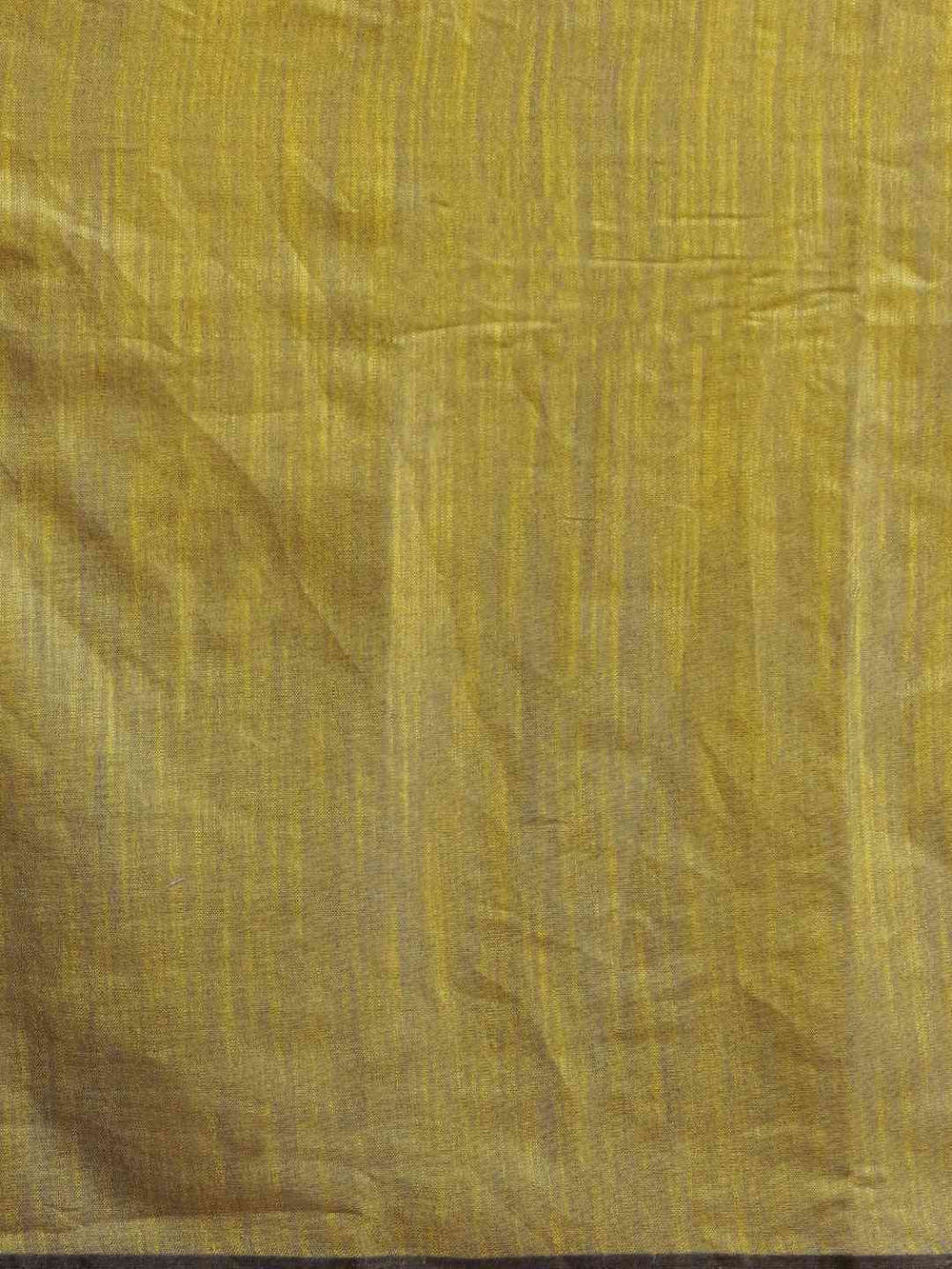 Stylish Yellow Linen Blend Woven Design And Zari Saree