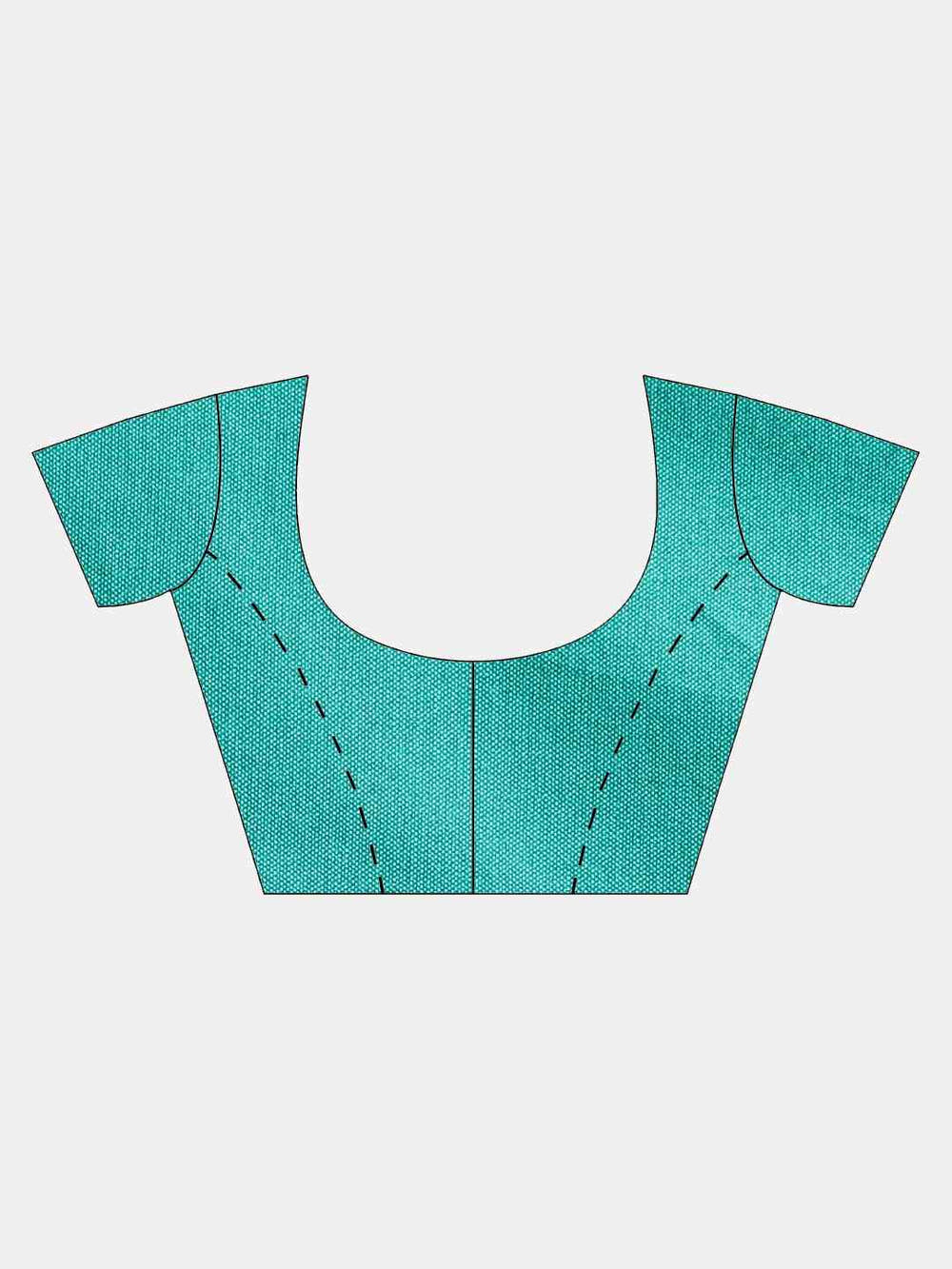 Stylish Green  Linen Blend Woven Design And Zari Saree