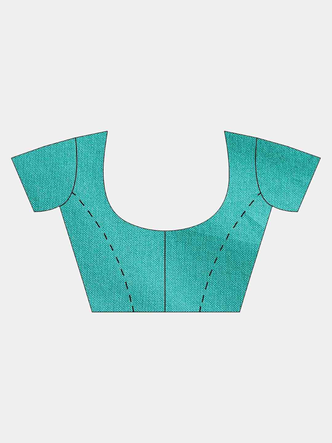 Stylish Green  Linen Blend Woven Design And Zari Saree