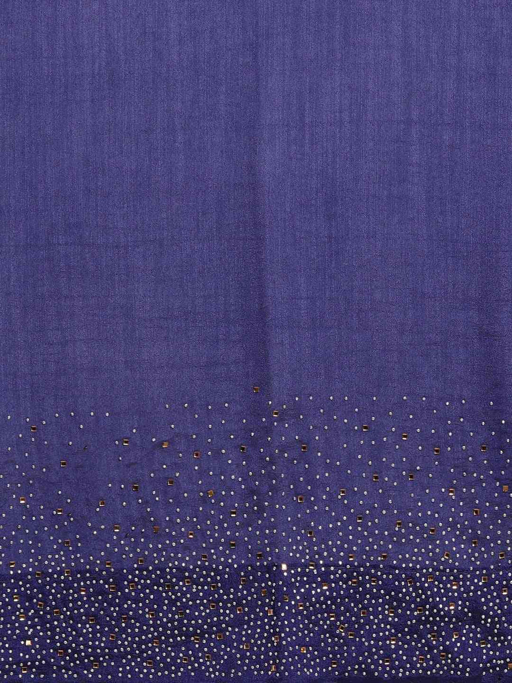Poly Silk Saree in Navy Blue Colour With Blouse Piece