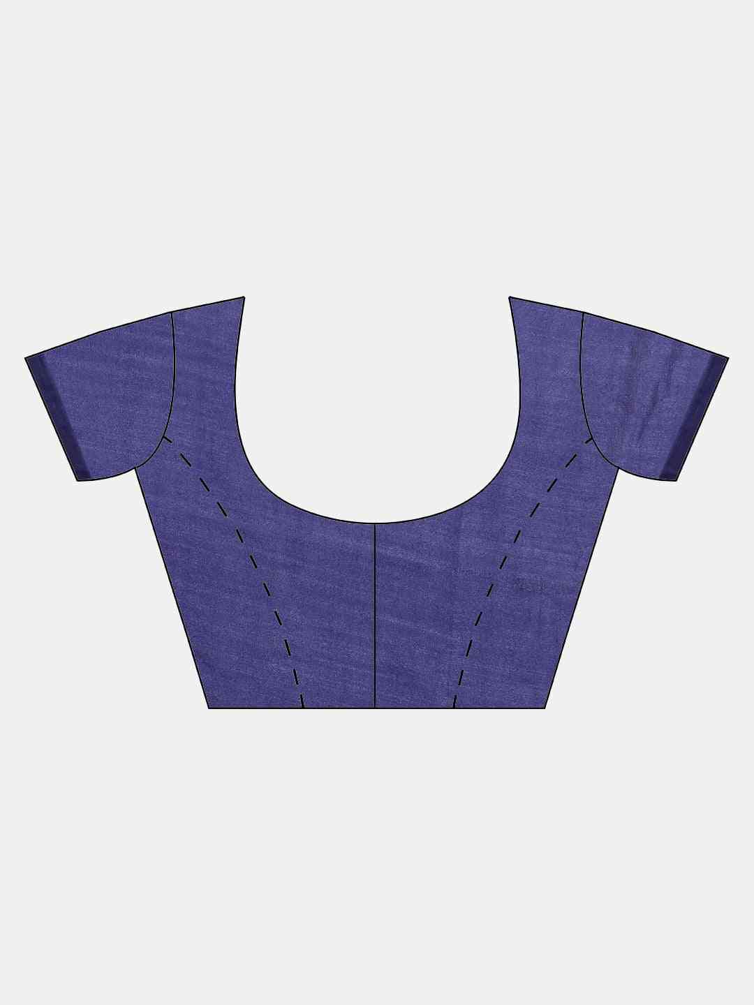 Poly Silk Saree in Navy Blue Colour With Blouse Piece