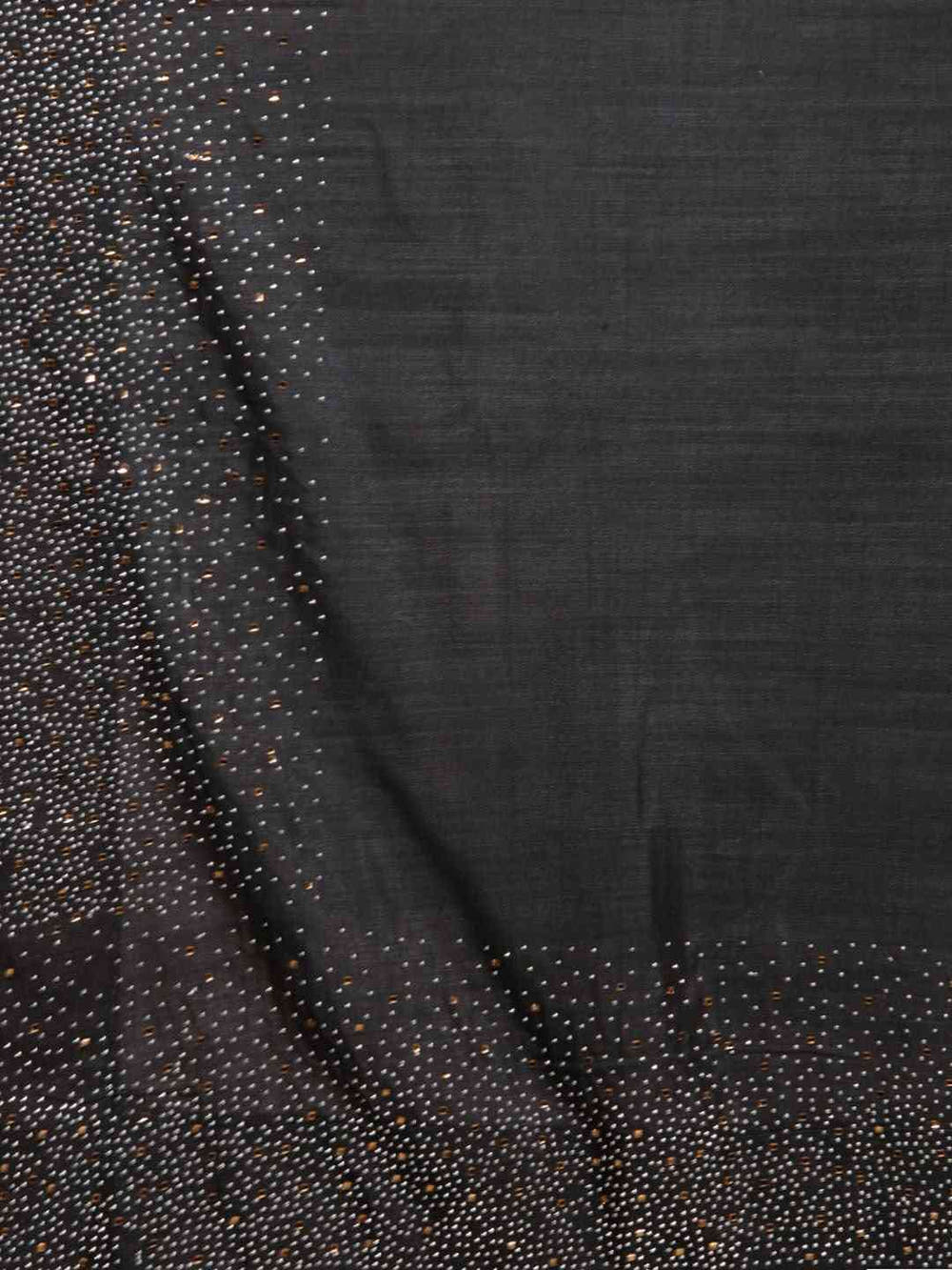 Poly Silk Saree in Black Colour With Blouse Piece