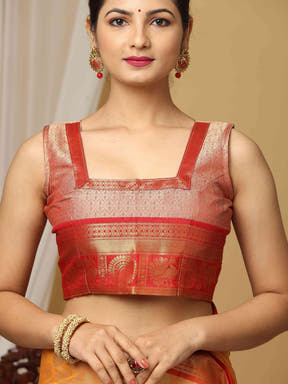 Banarasi Silk Kanchi Pattu With Polka Dots Saree
