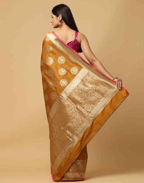  Pure Banarasi Katan Silk Kanchi Zari Weaving Saree