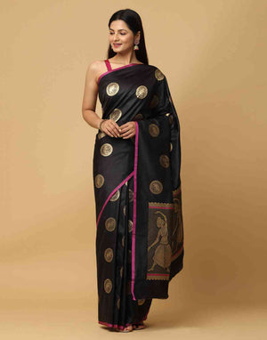  Pure Banarasi Katan Silk Kanchi Zari Weaving Saree