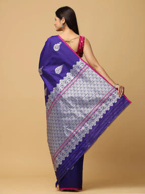  Pure Banarasi Katan Silk Kanchi Zari Weaving Saree