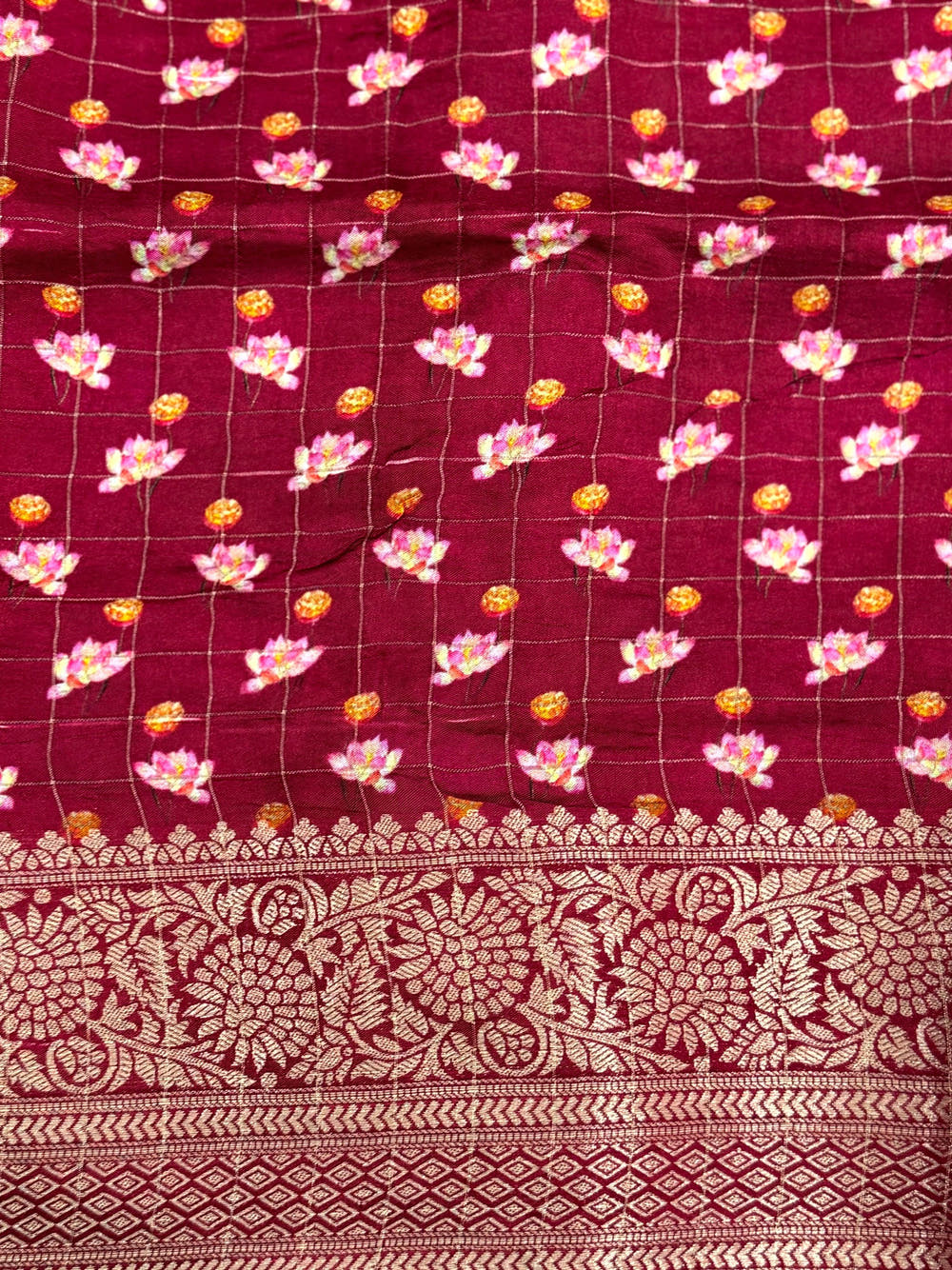 Rose Pink Pure Viscose Kalalmkari Print Saree