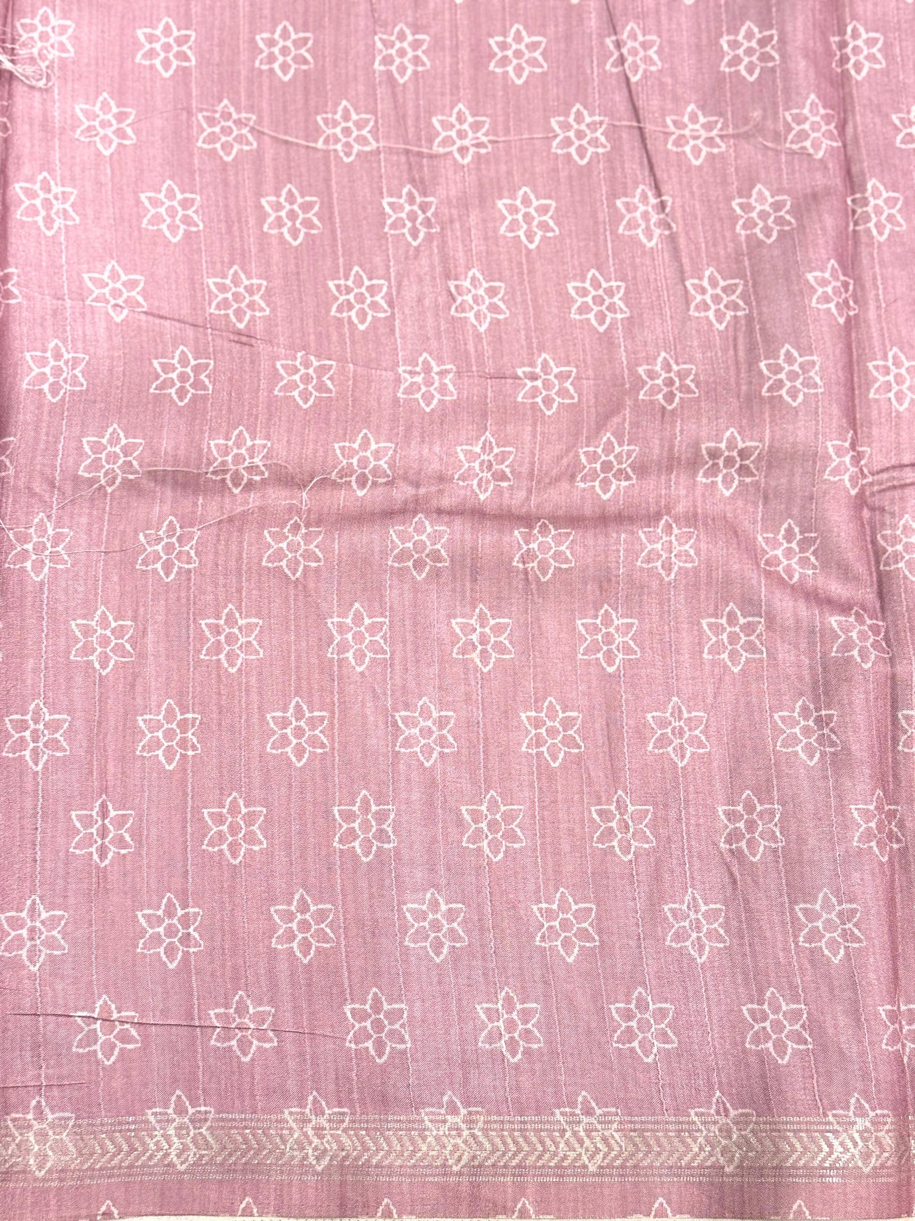 Tussar Ghicha Silk Floral Patchwork Saree