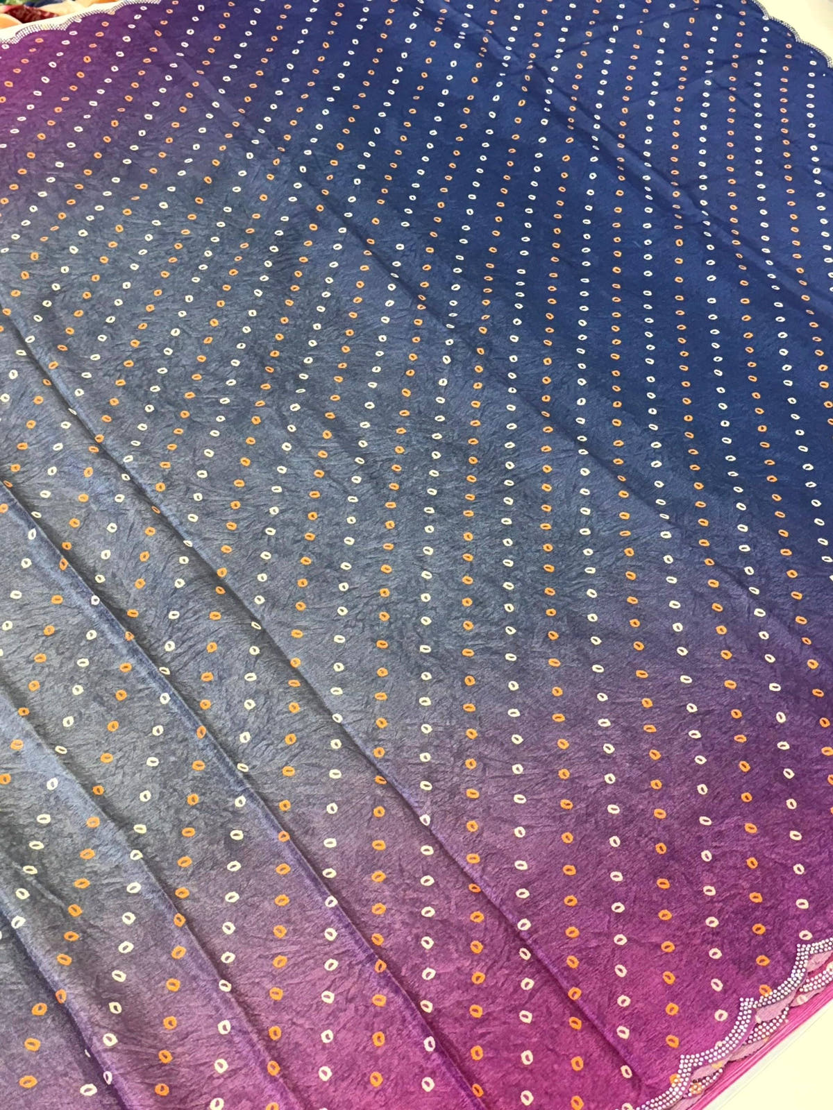 Artistic Chiffon Bandhej Print Saree