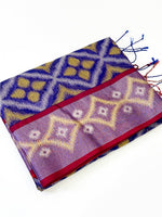 Radiant Purple Chanderi Ikkat Saree