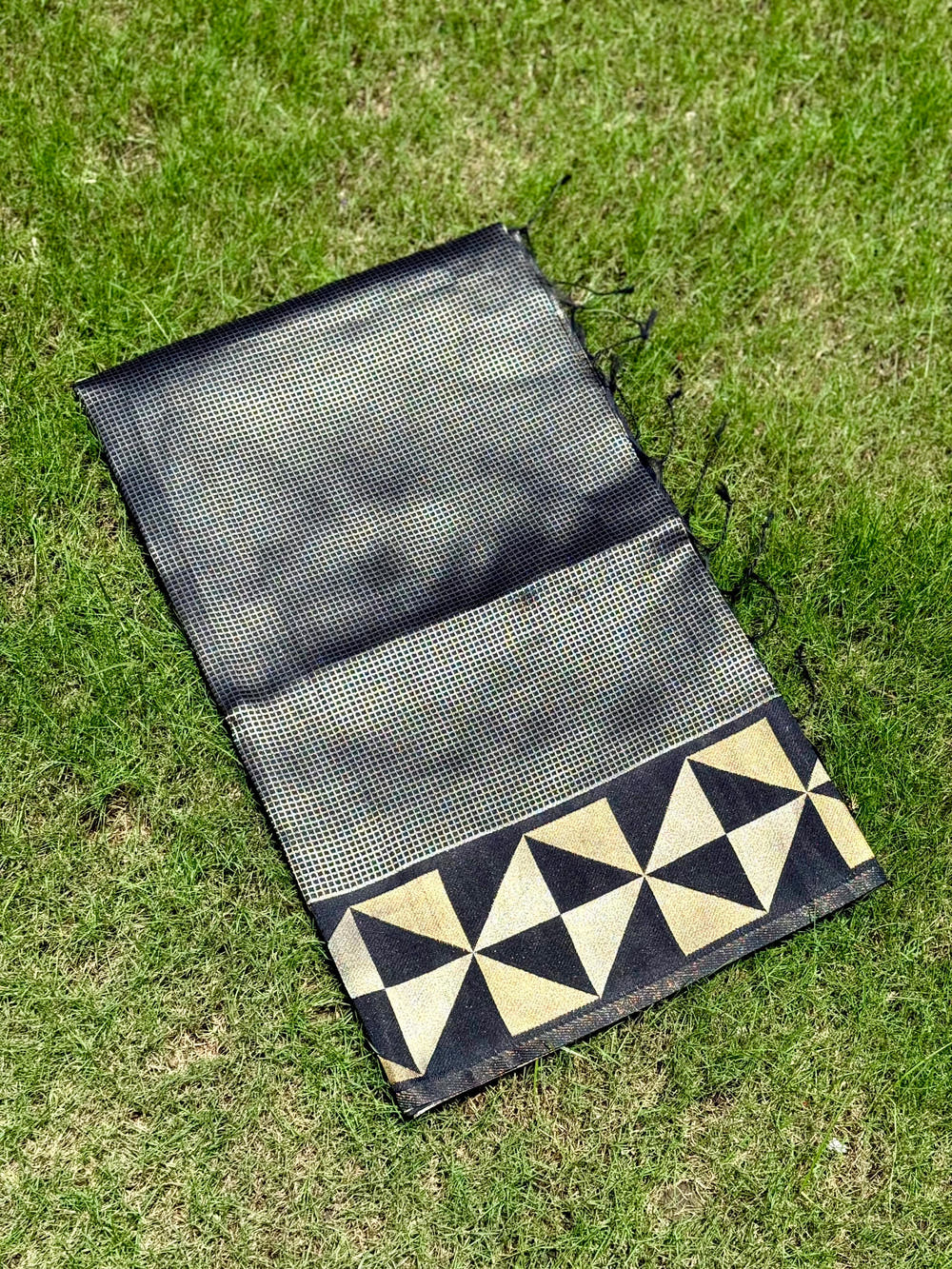 Black Sona Chandi Weave Katan Silk Saree