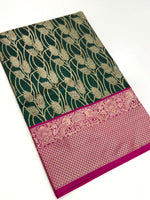Green Kanjivaram Silk Golden Zari Weaving Saree