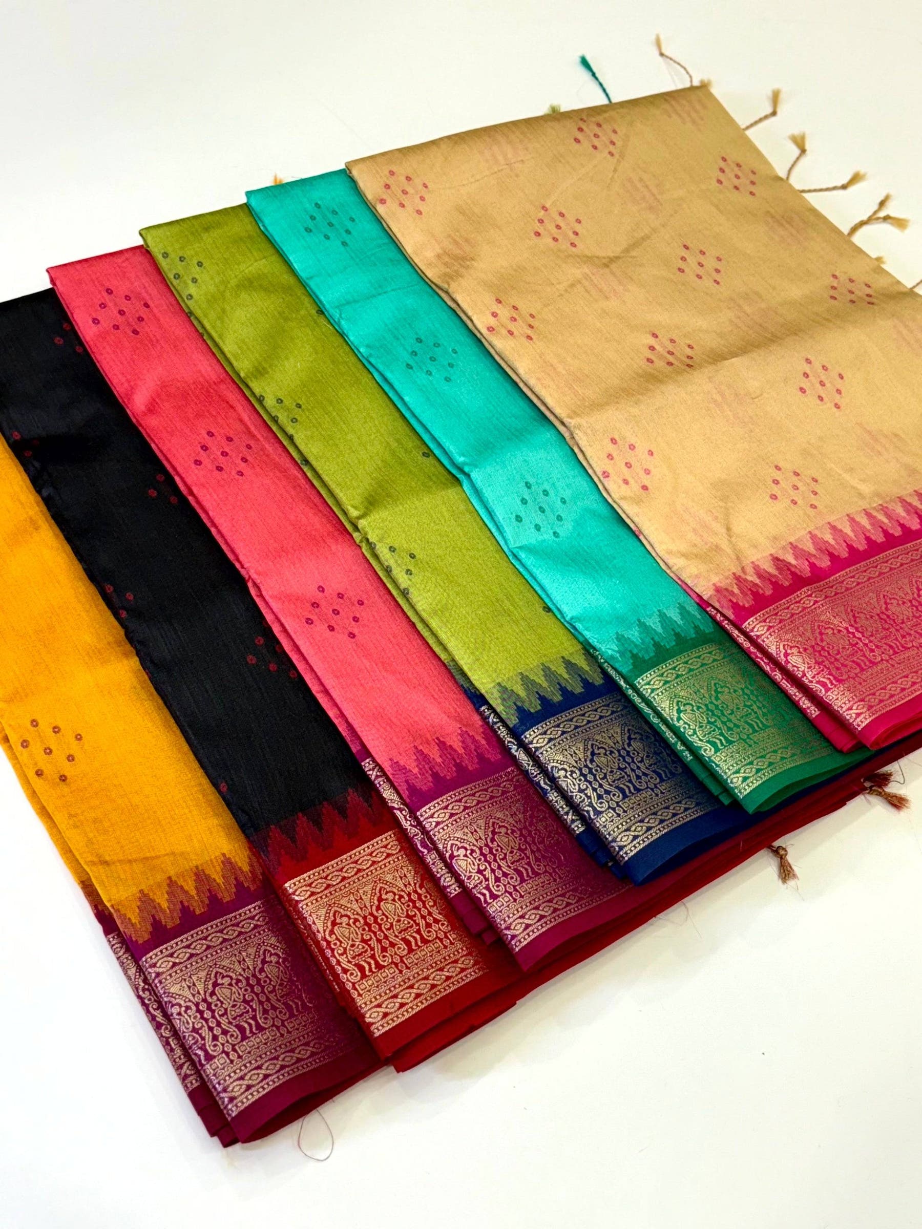 Green Bandhej Weave Kanchi Pattu Saree
