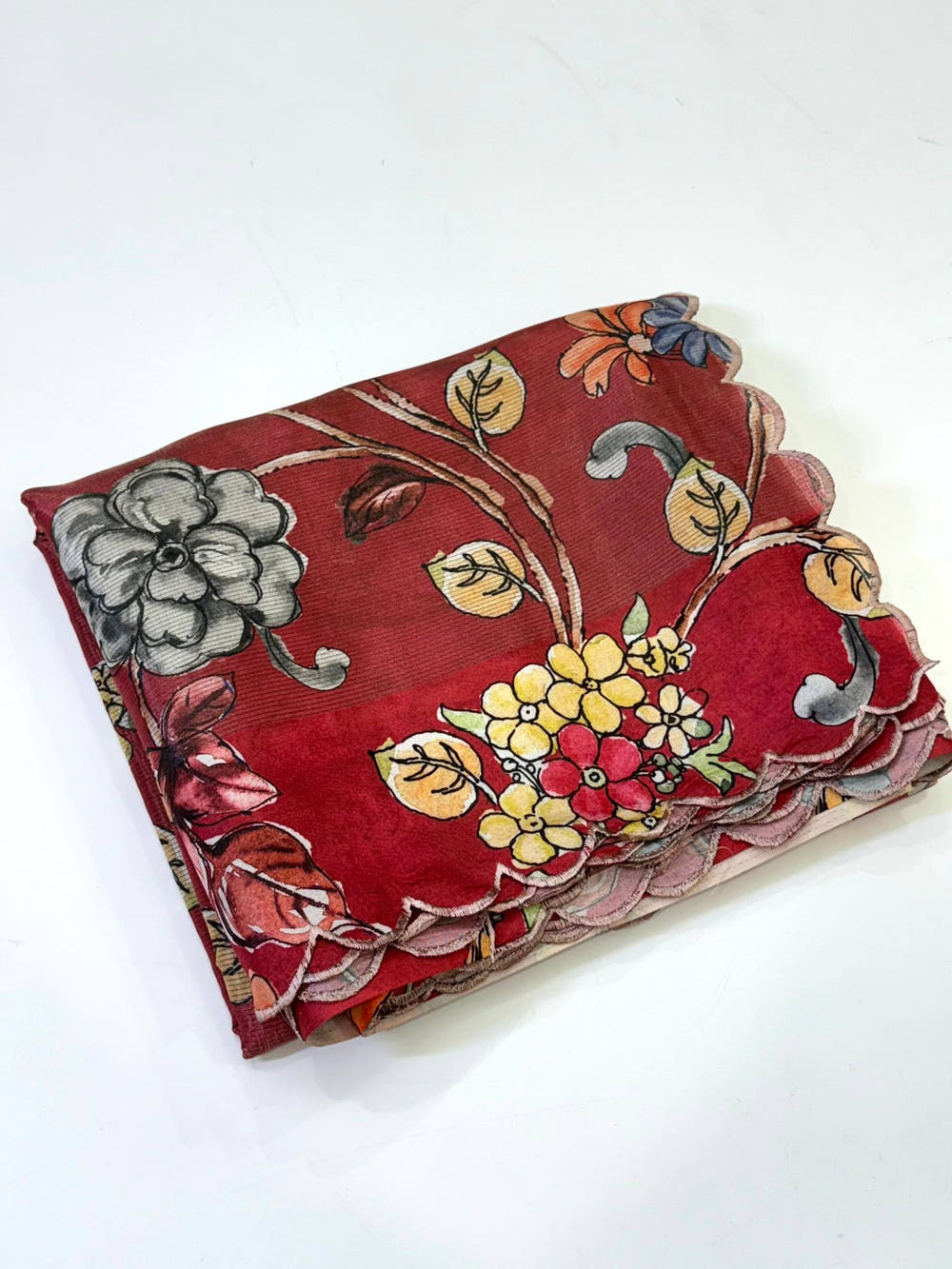 Regal Pen Kalamkari Shibori Cutwork Saree