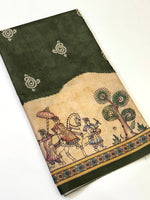 Radiance Semi Tussar Silk Kalamkari Saree