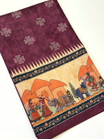 Opulent Semi Tussar Silk Kalamkari Saree