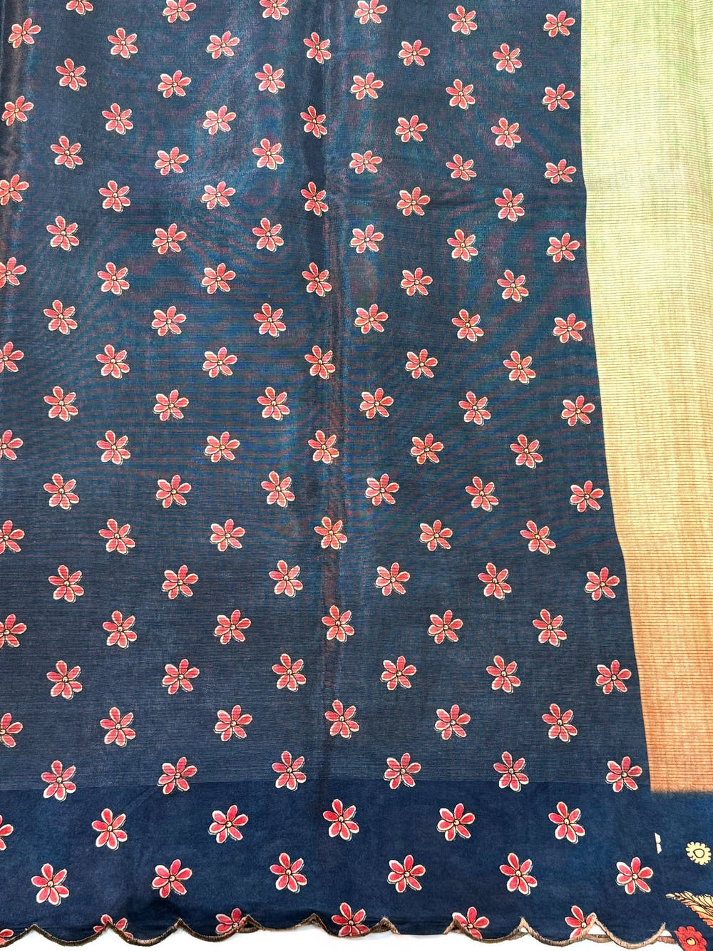 Opulent Pen Kalamkari Shibori Cutwork Saree