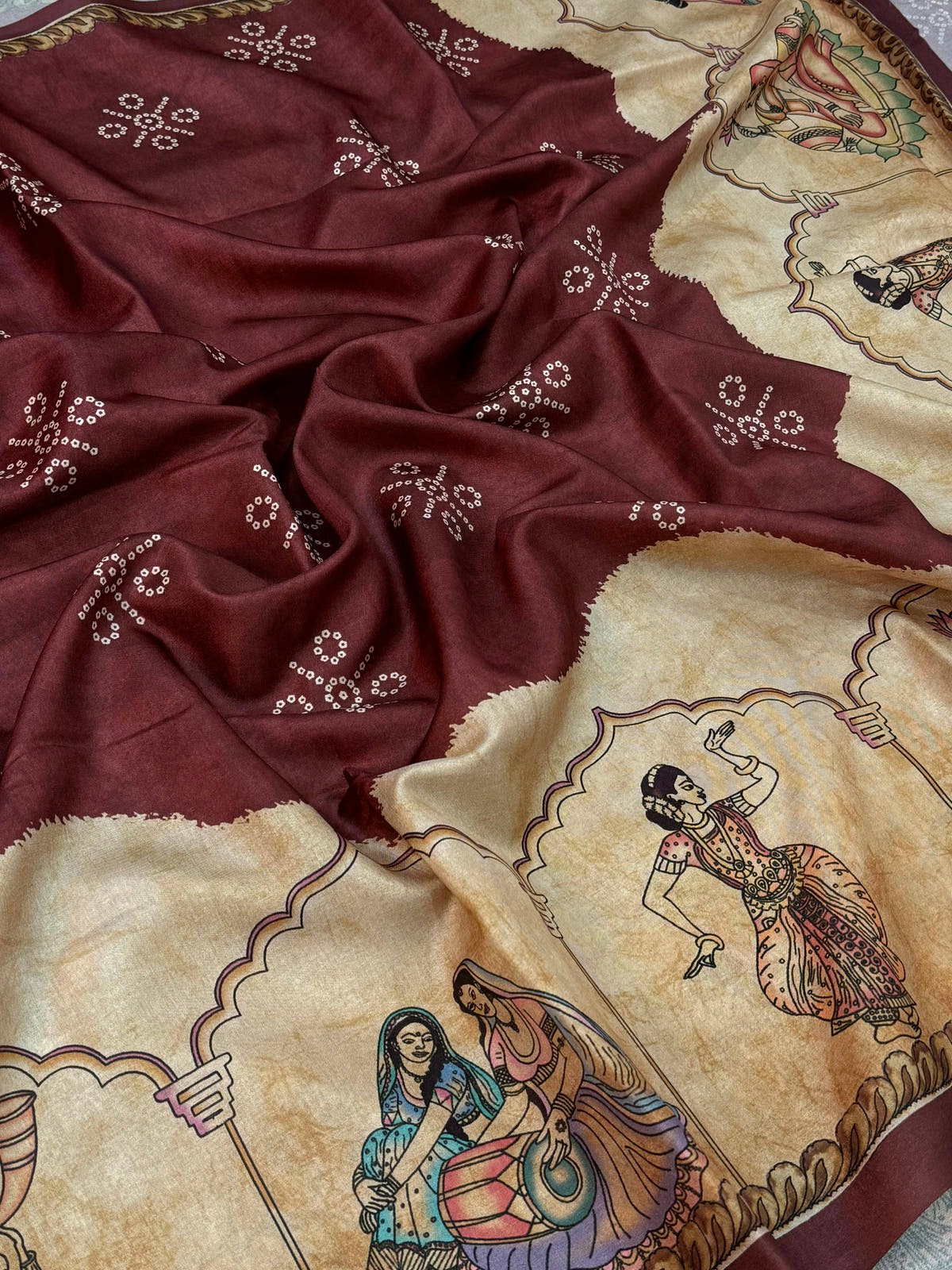 Regal Semi Tussar Silk Kalamkari Saree