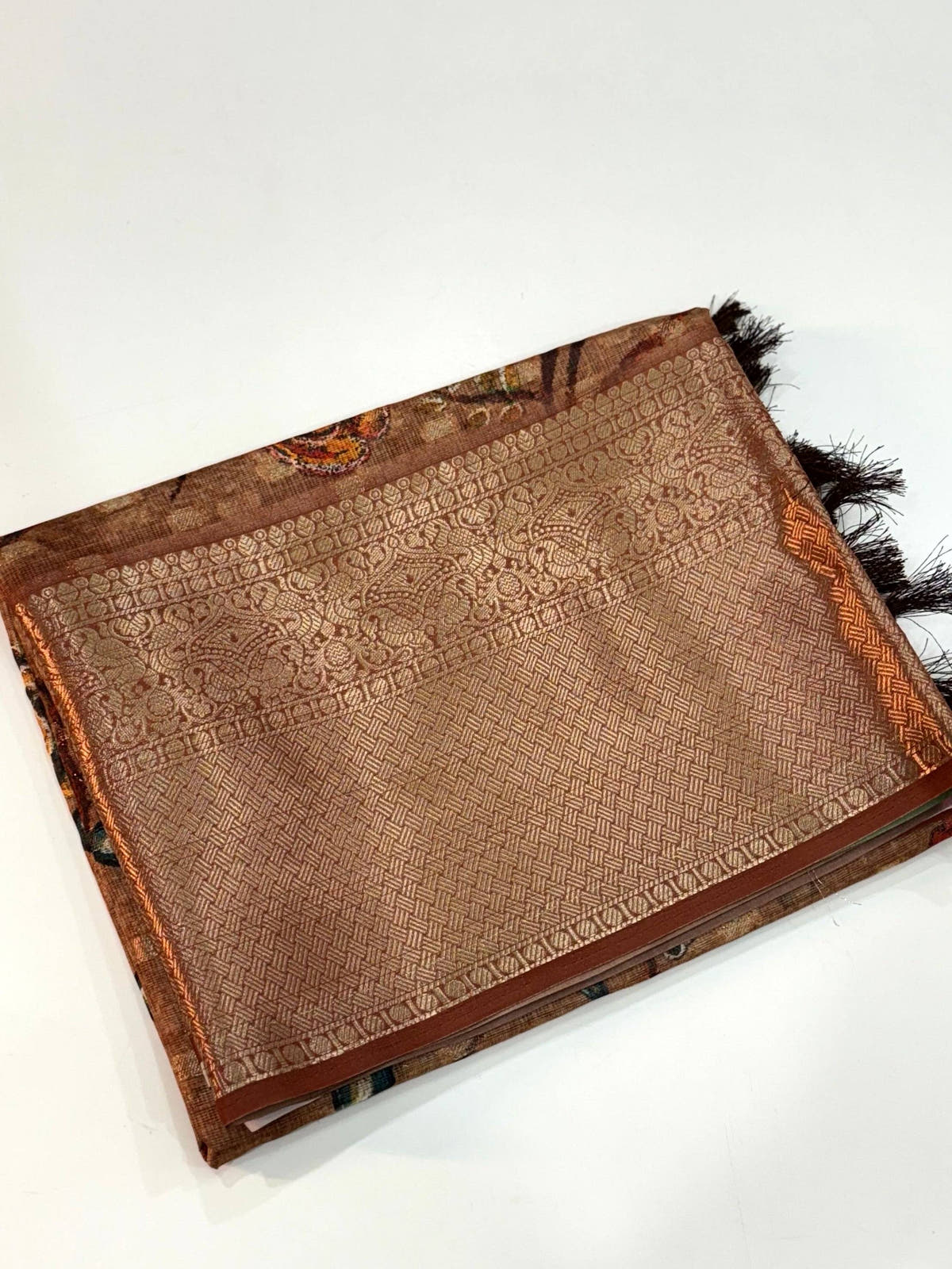 Majestic Kalamkari Kota Doriya Saree