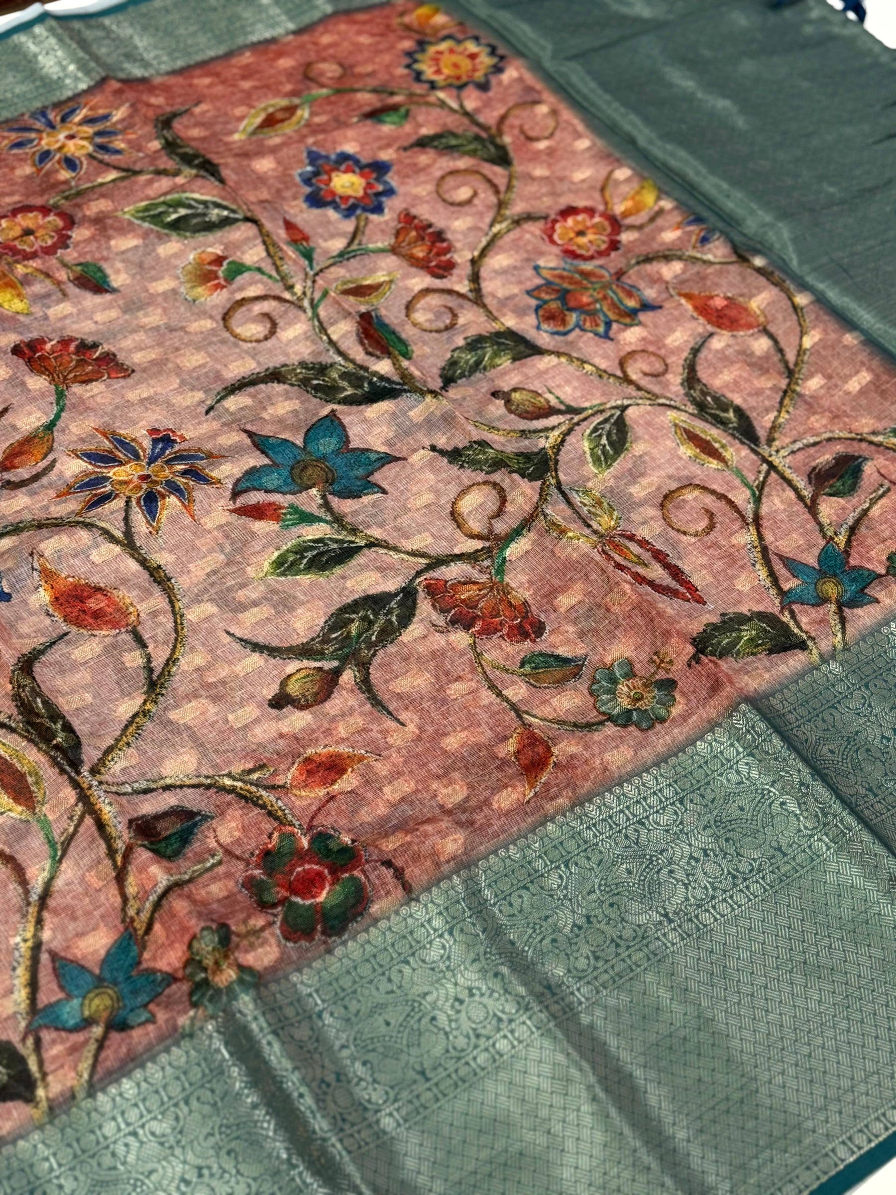 Classic Kalamkari Kota Doriya Saree