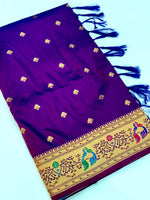 Royal Purple Soft Silk Paithani Saree