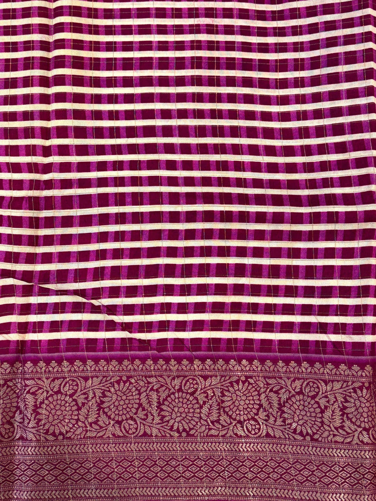Vibrant Pure Viscose Dola Check Saree