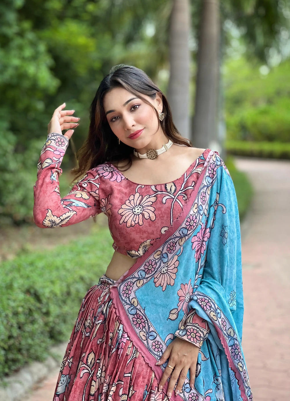 Tharini Kalamkari Lehenga Set