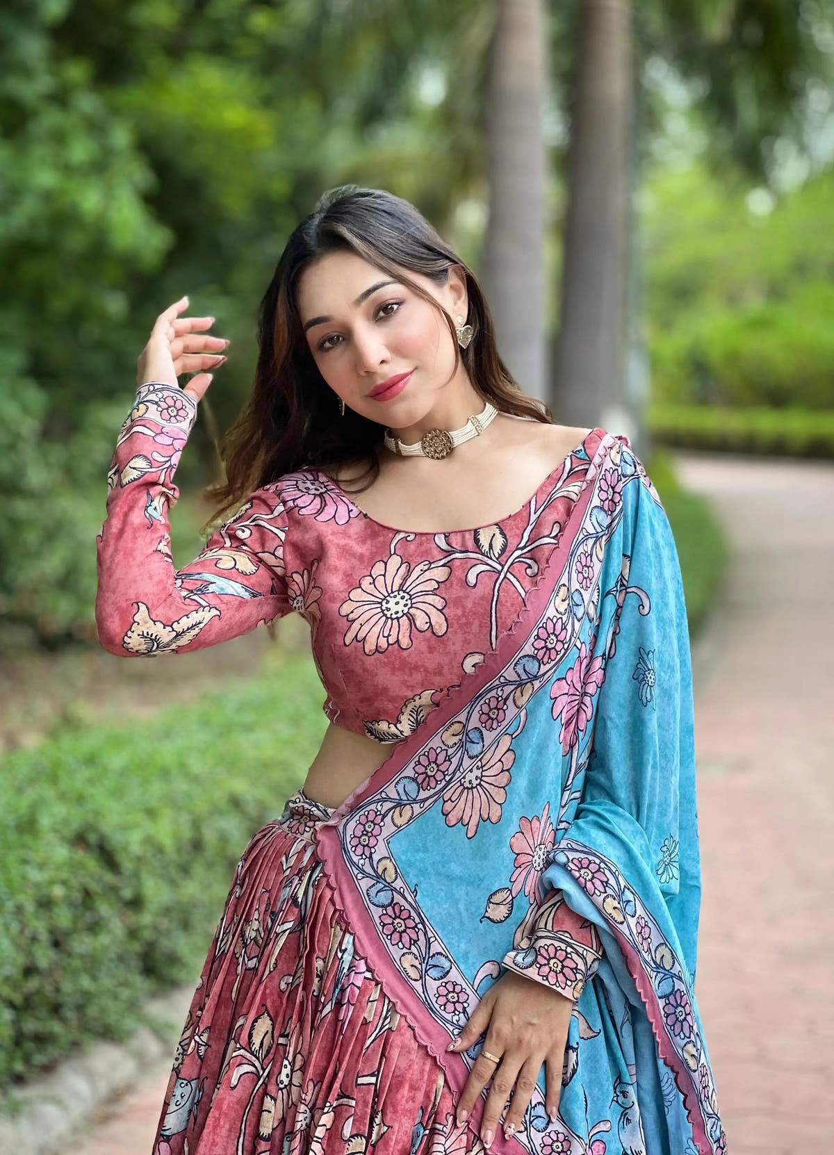 Tharini Kalamkari Lehenga Set