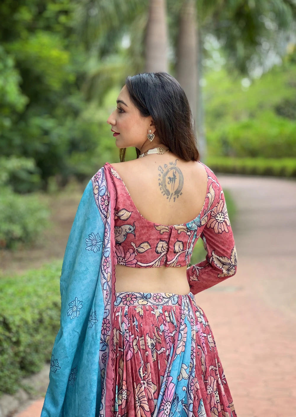 Tharini Kalamkari Lehenga Set
