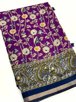 Jamun Mal Cotton Pen Kalamkari Saree